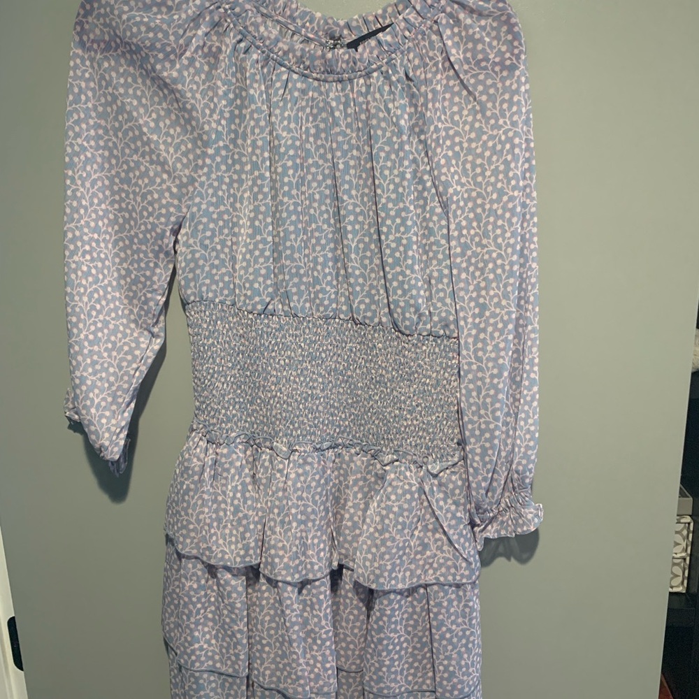 French Connection Lavender and Pink Long Sleeve Dress